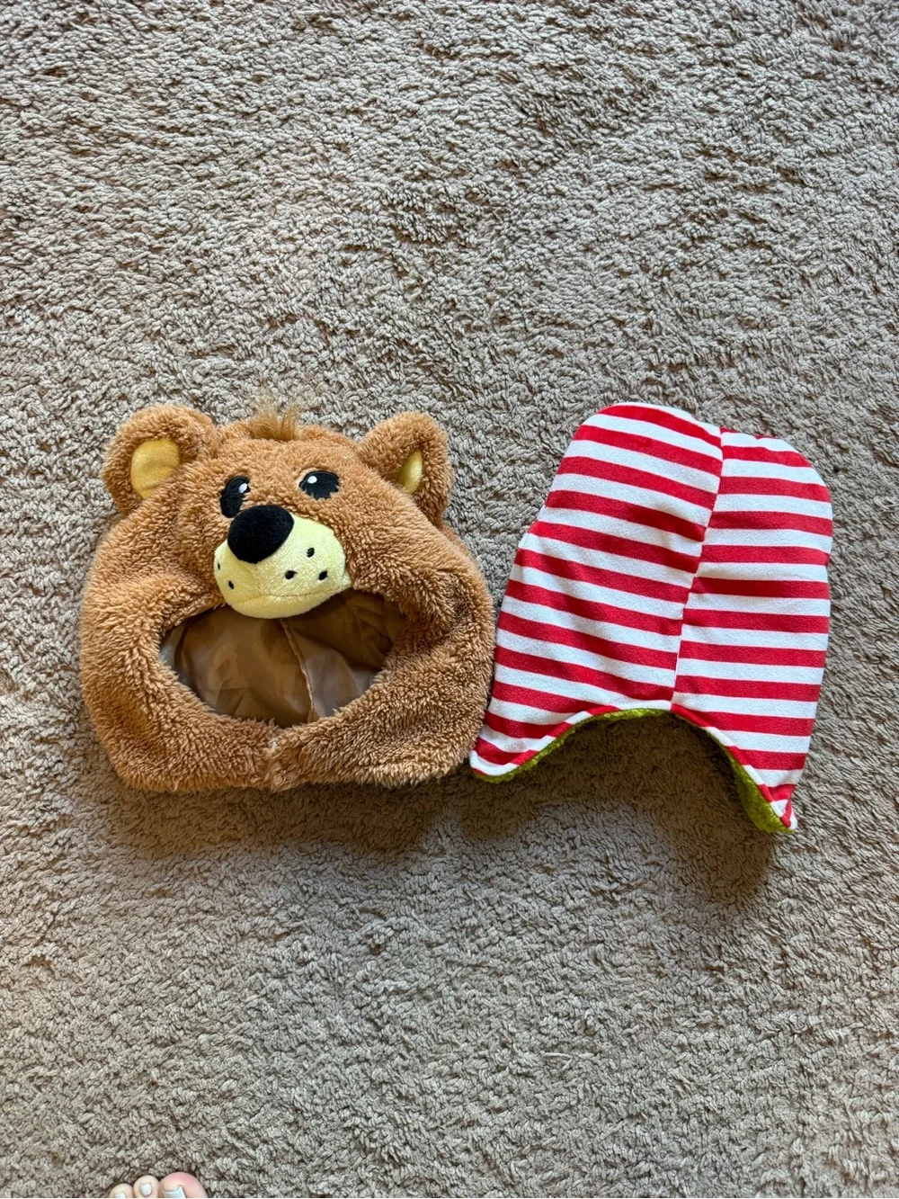 Dr Suess Brown Bear Plush Toddler Baby Kids Hat - Green Grinch Character Hat